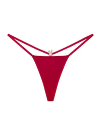 Bordeaux Crystal-Charm G-String
