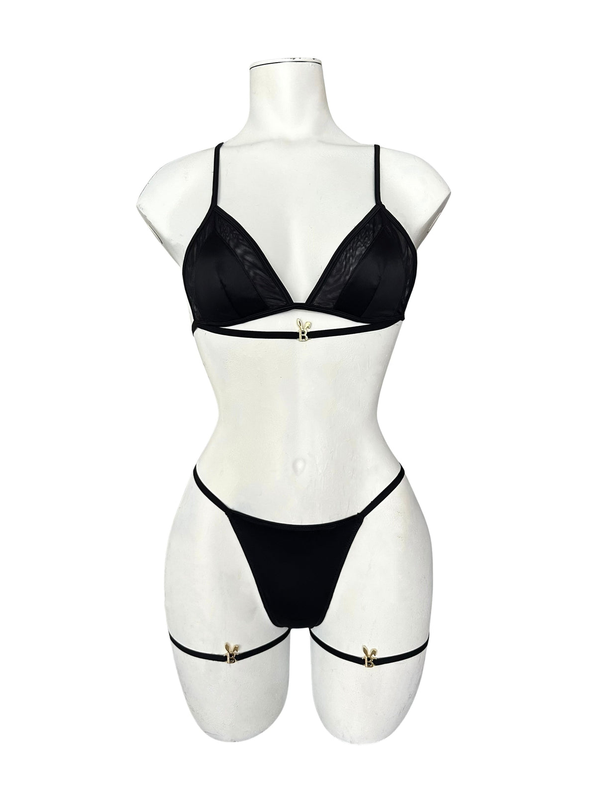 Noir Five-Piece Lingerie Set