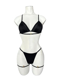 Noir Five-Piece Lingerie Set