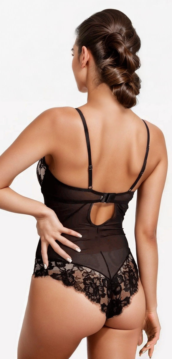 White Bridal Cut-Out Strappy Teddy