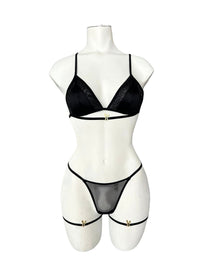Noir Five-Piece Lingerie Set