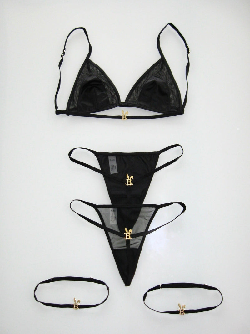 Noir Five-Piece Lingerie Set