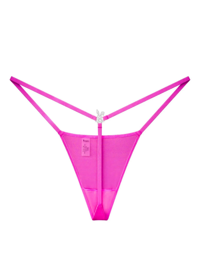 Hot Pink Iced Crystal G-String