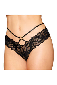 Black Chain-Link Open Panty