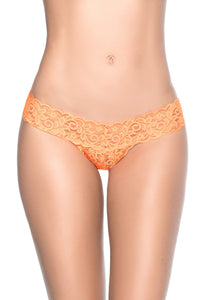 Black Basic Soft Lace Thong
