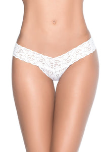 Black Basic Soft Lace Thong