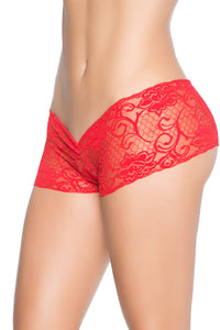 Black Peekaboo Crotchless Boyshort