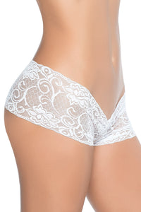 Black Peekaboo Crotchless Boyshort