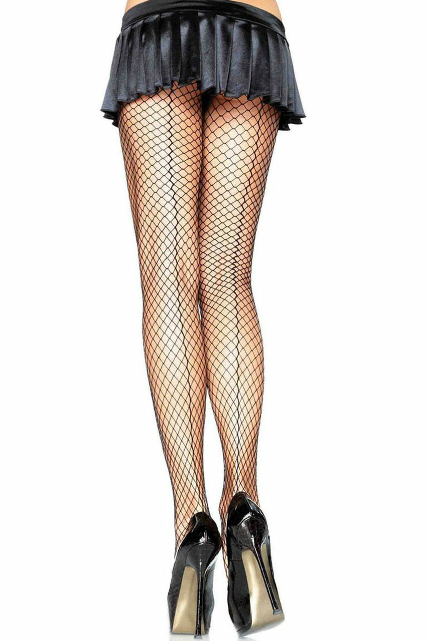 Black Back-Seam Net Pantyhose