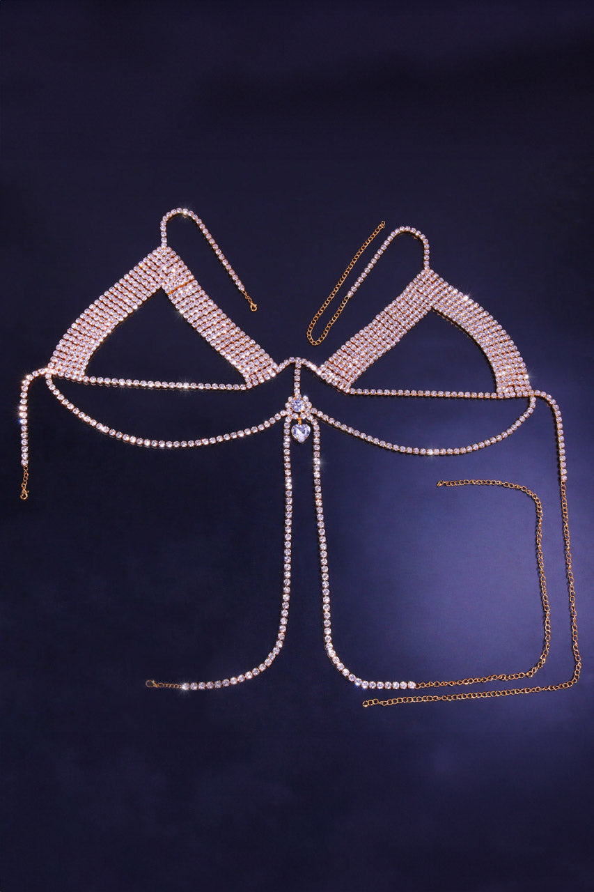 Gold Deluxe Chain Bra