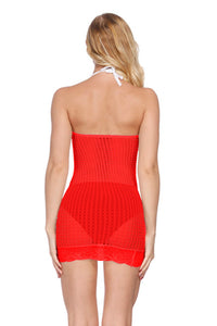 Black High-Neck Mesh Dress