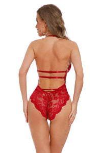 Scalloped Lace Teddy Lingerie