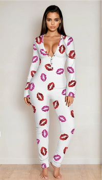 Red Open-Back Long Sleeve Long Johns