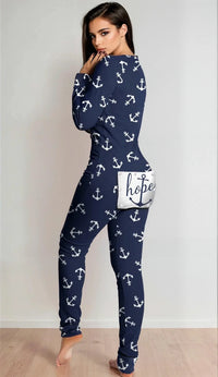 Red Open-Back Long Sleeve Long Johns
