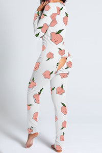 Red Open-Back Long Sleeve Long Johns