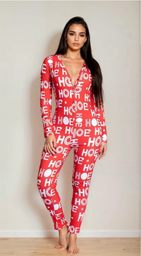 Red Open-Back Long Sleeve Long Johns