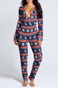 Red Open-Back Long Sleeve Long Johns