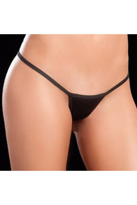 Black Simple Lace G-String