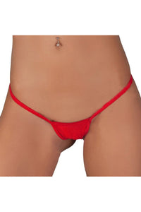 Black Simple Lace G-String