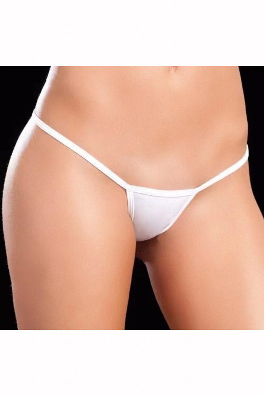 Black Simple Lace G-String