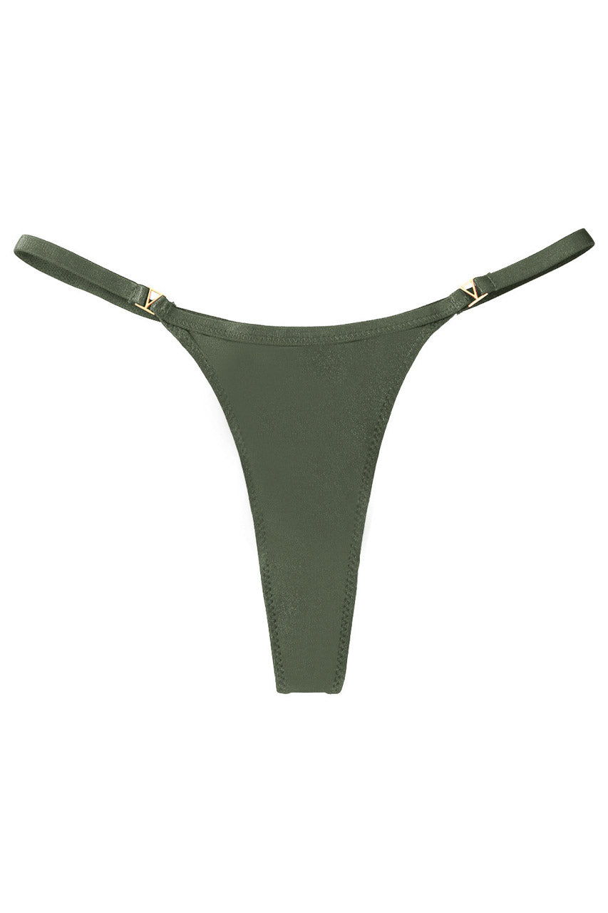 Black Mini O-Ring Thong Panty