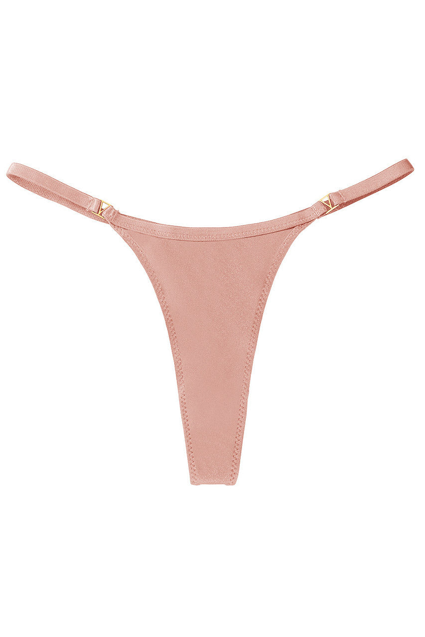 Black Mini O-Ring Thong Panty