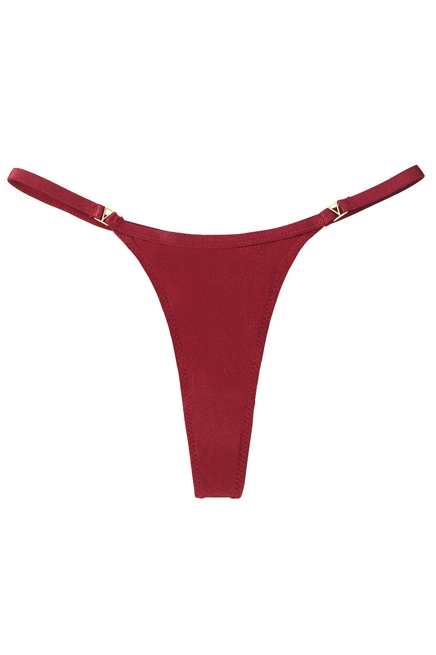 Black Mini O-Ring Thong Panty