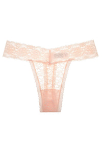 Black Plus Size Floral Lace Thong