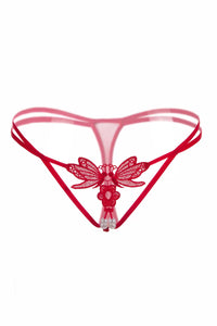 Black Dragonfly Crotchless Thong