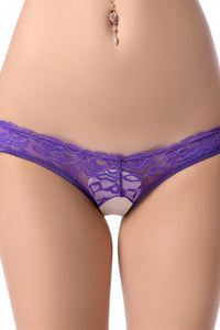 Blue Strappy Lace Boyshort