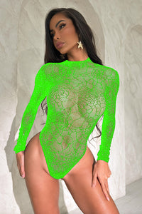 Black Spider Web Fishnet Teddy