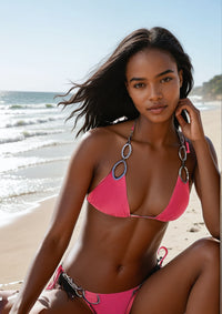 Black Chain-Link Rhinestone Bikini