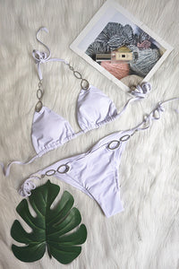 Black Chain-Link Rhinestone Bikini