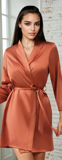 Black Classic Satin Robe