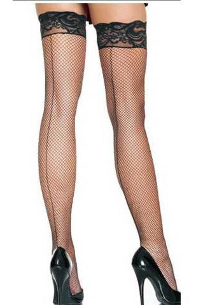 Basic Net Lace Top Stockings