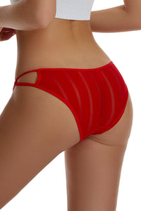 Red O-Ring Cinch Bikini Panty