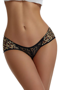 Leopard Silk Lace Bikini Panty