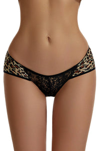Leopard Silk Lace Bikini Panty