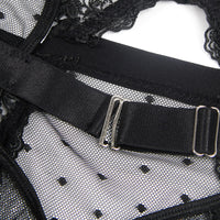 Red Hollow-Cut Embroidered Teddy