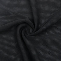 Black Lace-Up Back Sheer Chemise