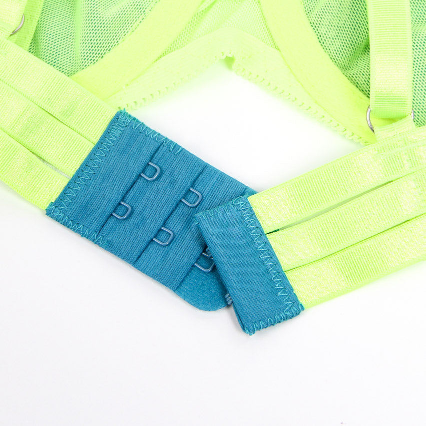 Green Lace Bra and Garterbelt Set