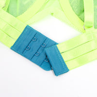 Green Lace Bra and Garterbelt Set