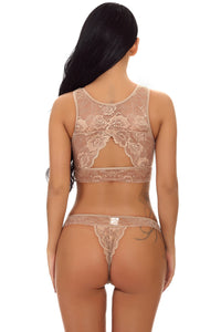 Lace Keyhole Bralette Set