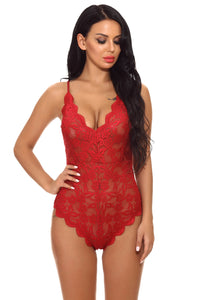 Rose Pink Floral Scalloped Teddy