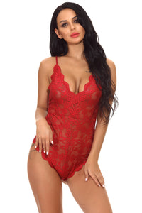 Rose Pink Floral Scalloped Teddy