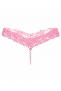 Lace Pearl Crotch Thong