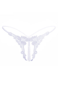 Embroidered Pearl Thong