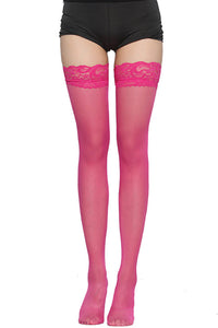 Black Lace-Top Stockings
