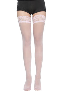 Black Lace-Top Stockings
