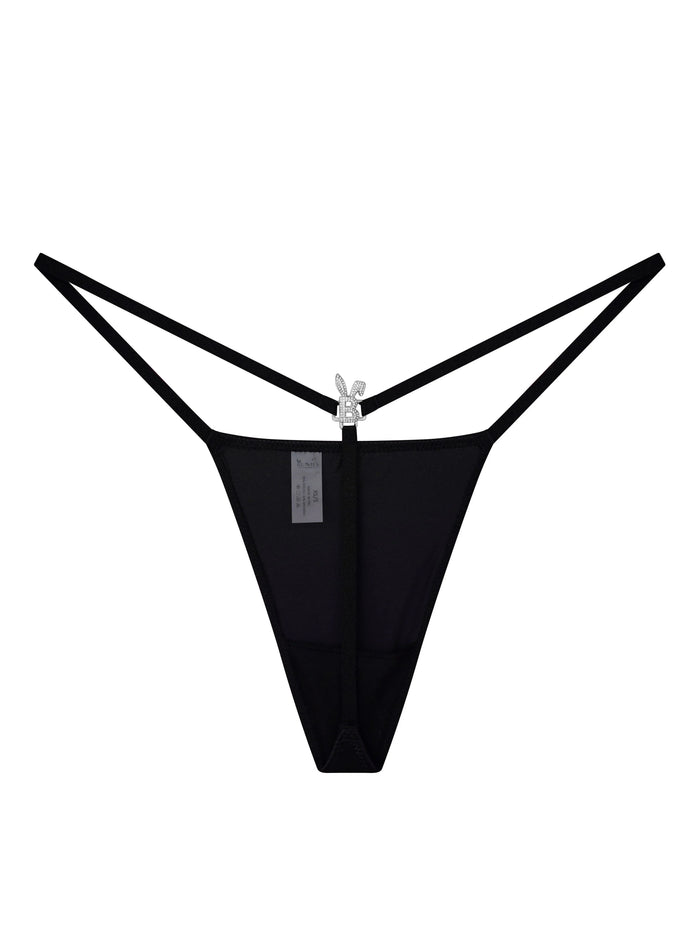 Noir Iced Crystal G-String